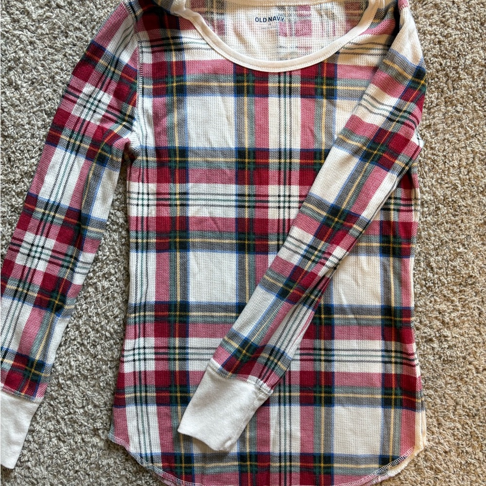 XS Old Navy Plaid Christmas Pajamas